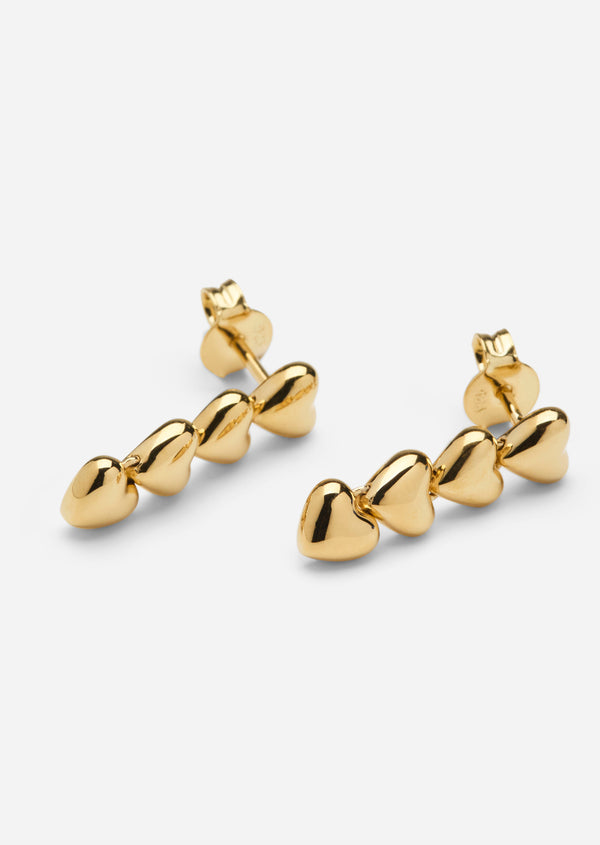 Mille Coeurs Earrings - Gold Vermeil