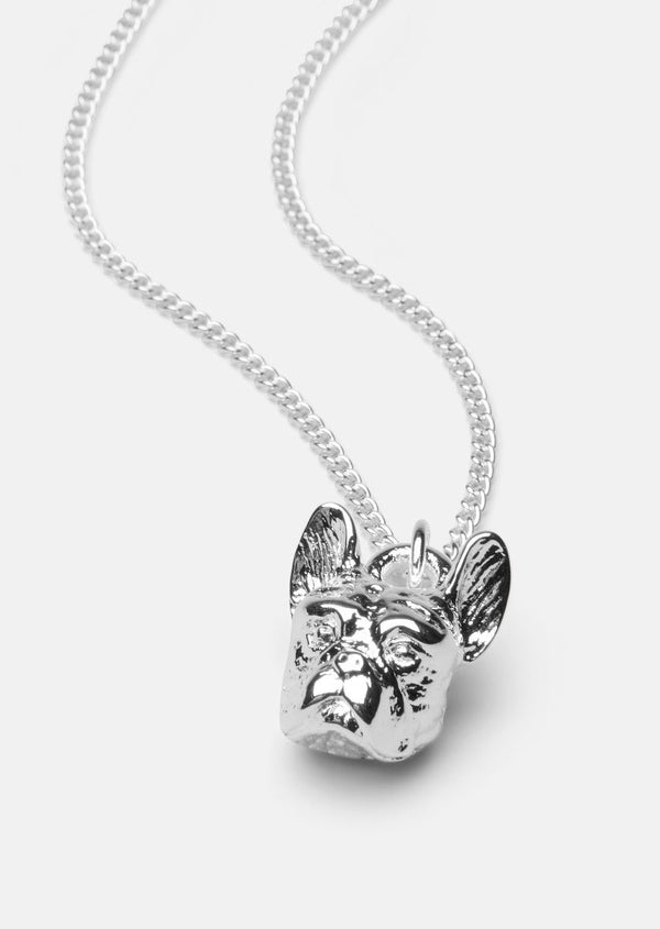 French Bulldog Necklace - Silver Plated