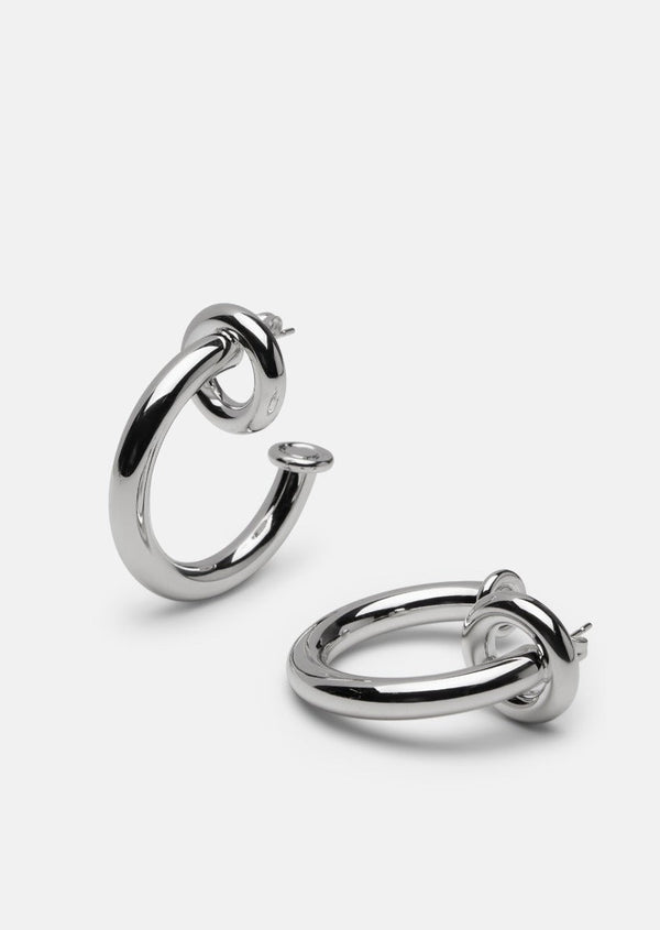 Lara Bohinc x Skultuna – Together Hoop Earrings no.3 - Silver Plated