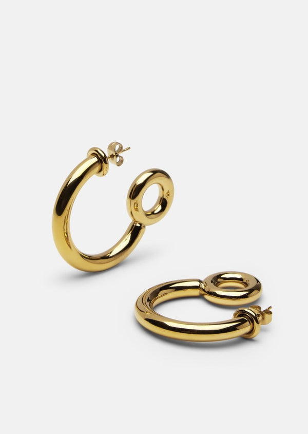 Lara Bohinc x Skultuna – Together Hoop Earrings no.2 - Gold Plated
