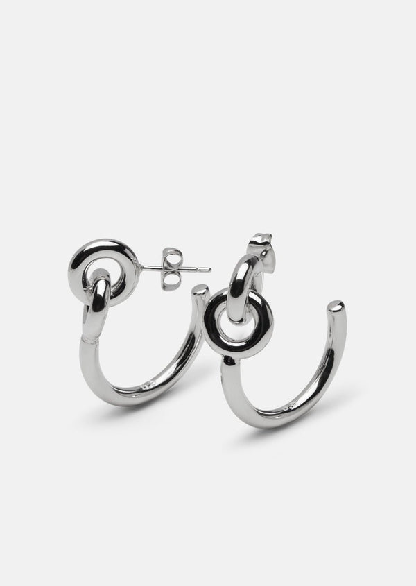 Lara Bohinc x Skultuna – Together Hoop Earrings no.1 - Silver Plated