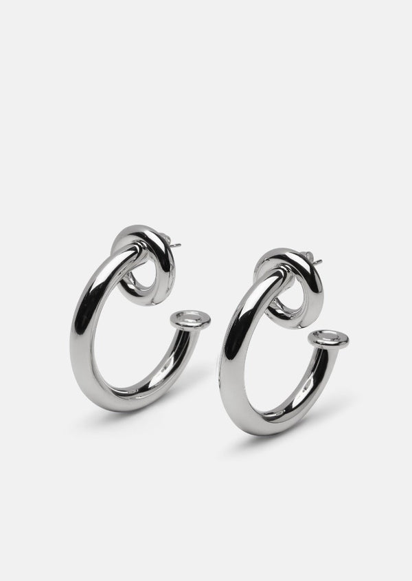 Lara Bohinc x Skultuna – Together Hoop Earrings no.3 - Silver Plated