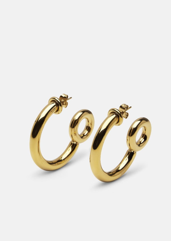 Lara Bohinc x Skultuna – Together Hoop Earrings no.2 - Gold Plated