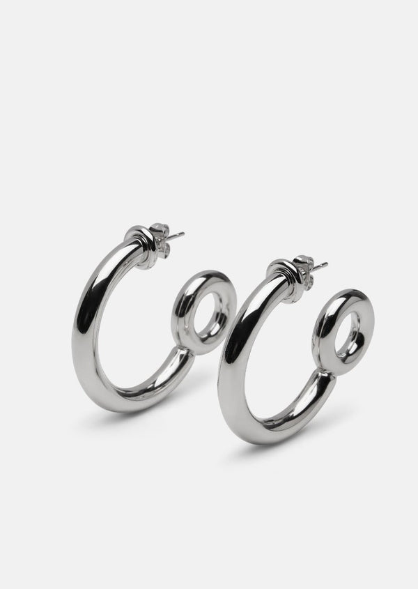 Lara Bohinc x Skultuna – Together Hoop Earrings no.2 - Silver Plated