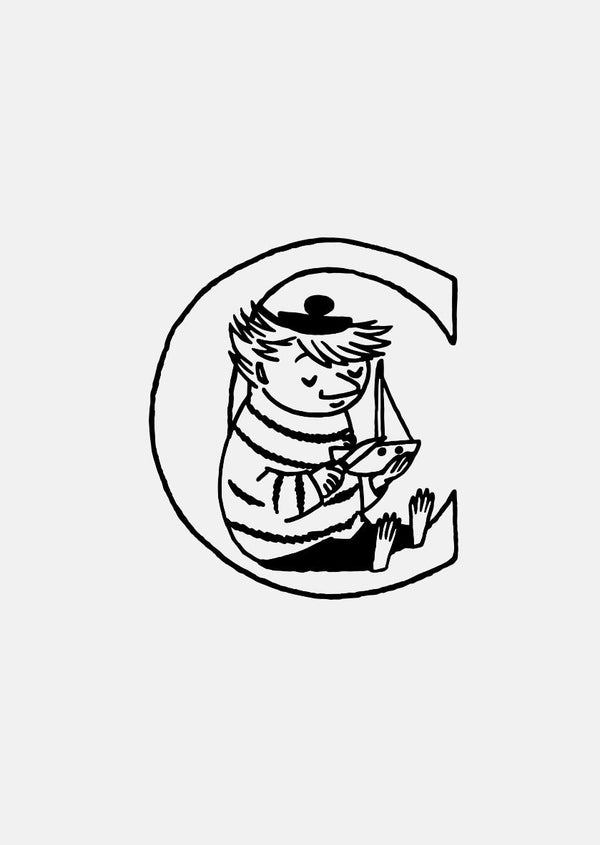 Moomin Alphabet - Gold Plated - C