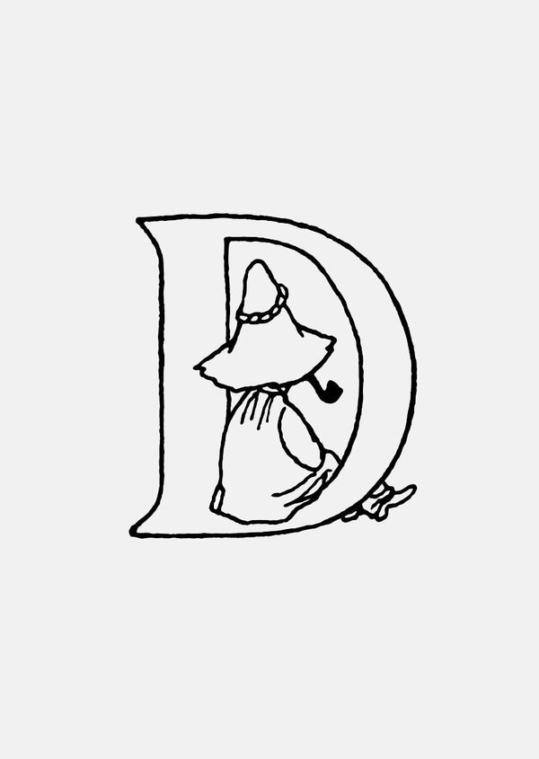 Moomin Alphabet - Gold Plated - D