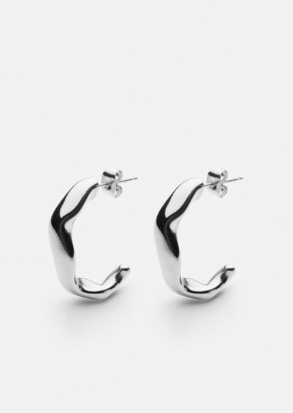 Chunky Earrings - Silver Plated