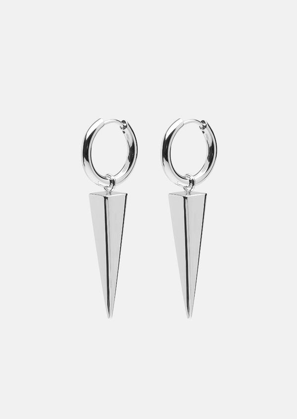 Spike Rivets Earrings – Silver Plated
