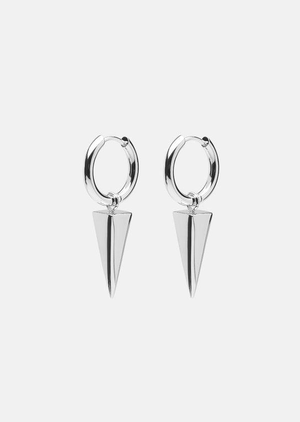 Spike Rivets Earrings Petit – Silver Plated