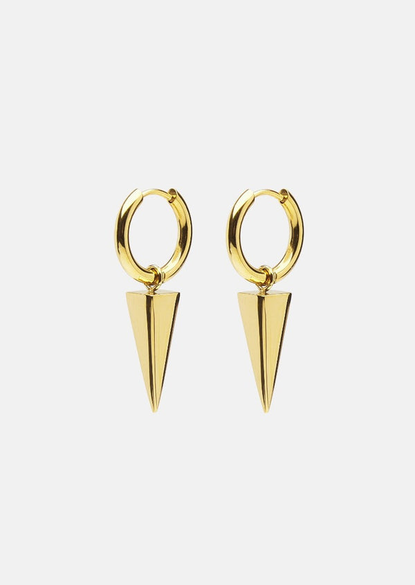 Spike Rivets Earrings Petit – Gold Plated
