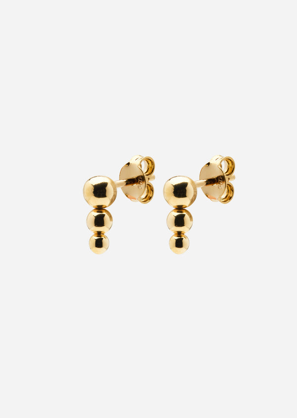 Météorite Studs - Gold Vermeil