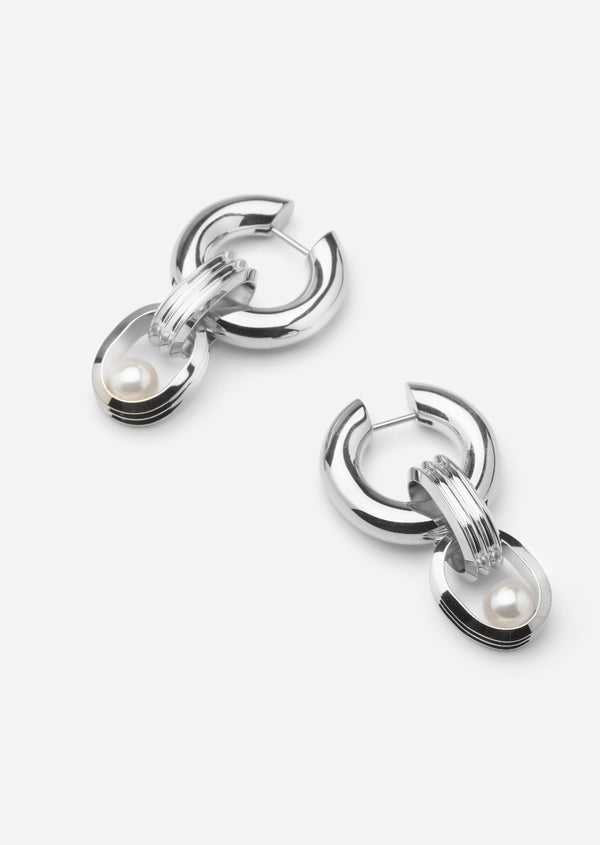 Hoop Earrings - Déco - Silver Plated