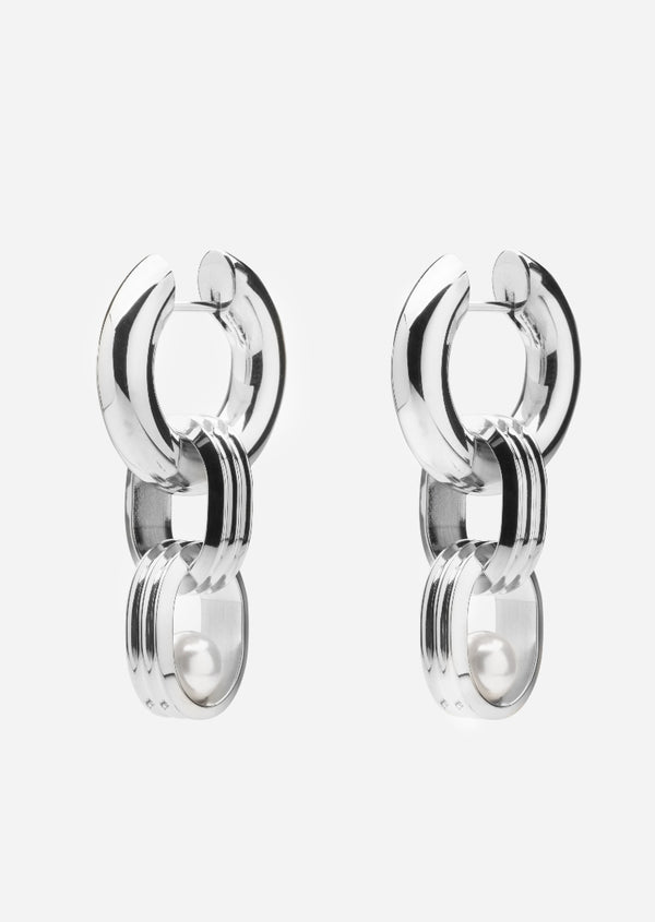 Hoop Earrings - Déco - Silver Plated
