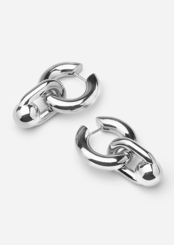 Hoop Earrings - Bouclé - Silver Plated