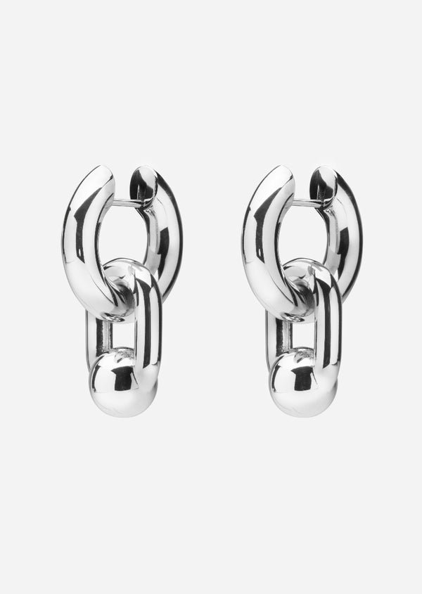 Hoop Earrings - Bouclé - Silver Plated