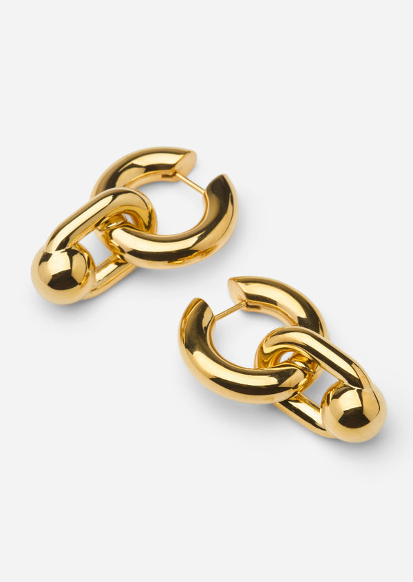 Hoop Earrings - Bouclé - Gold Plated