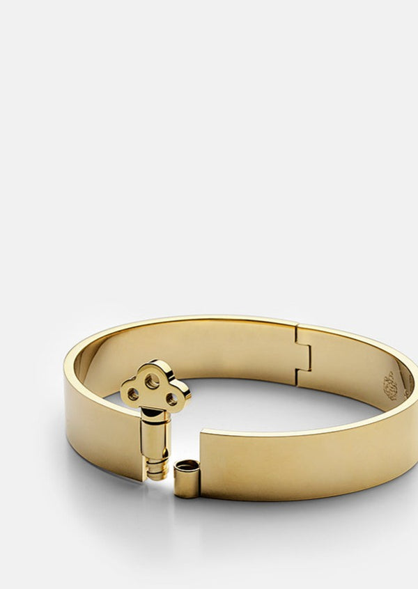 Key Lock Bangle - Gold Plated