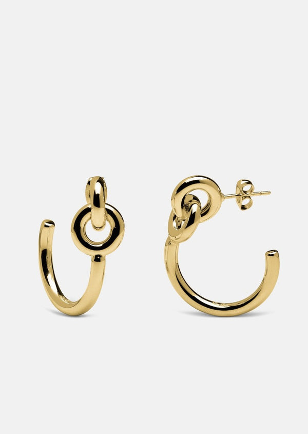 Lara Bohinc x Skultuna – Together Hoop Earrings no.1 - Gold Plated