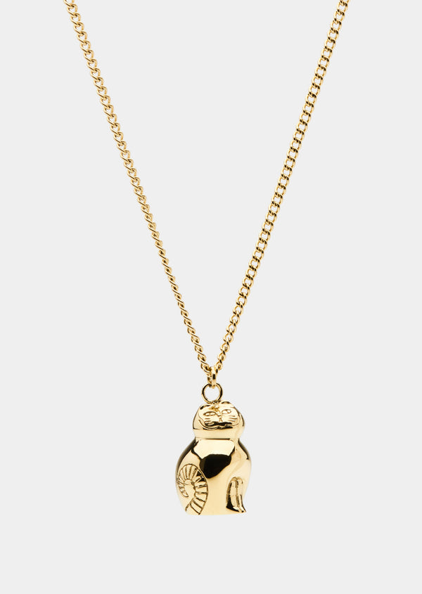 Lisa Larson x Skultuna – Cat Necklace - Gold Plated