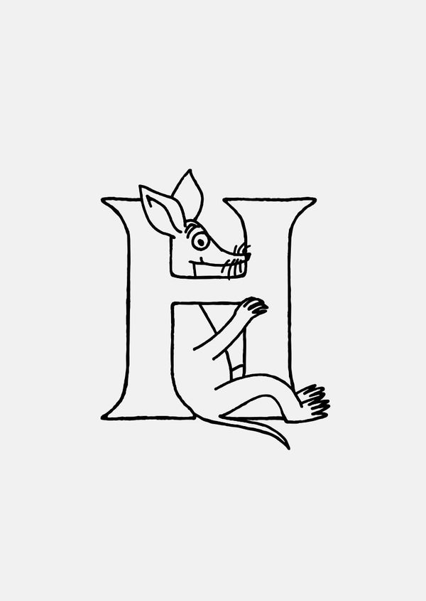 Moomin Alphabet - Gold Plated - H