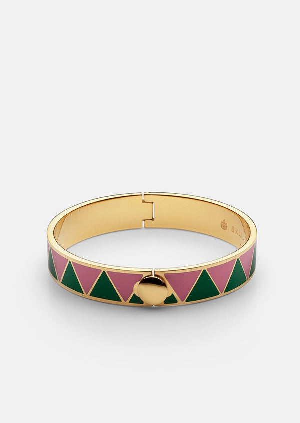 GTG Enamel Bracelet - Green & Peach