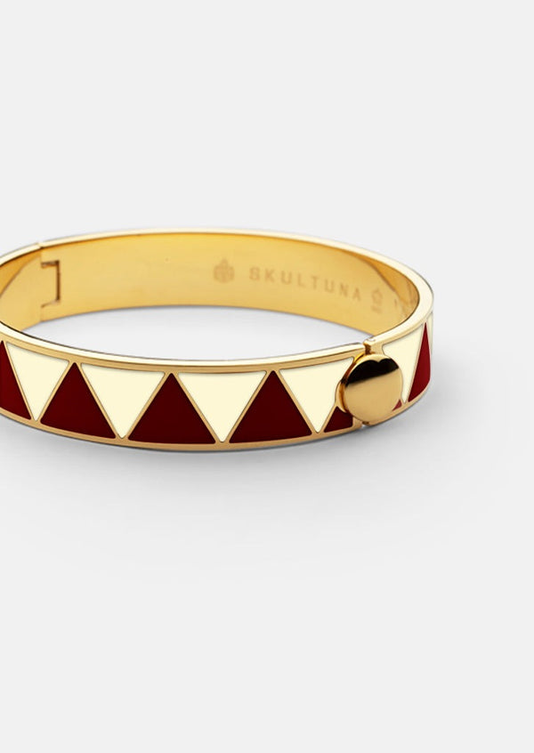 GTG Enamel Bracelet - White & Burgundy