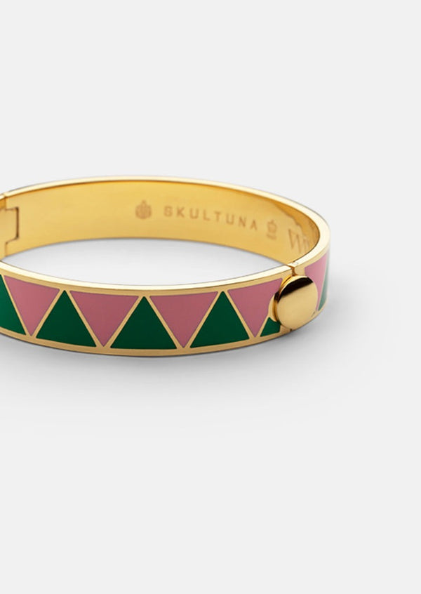 GTG Enamel Bracelet - Green & Peach