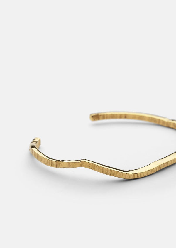 Chêne Raw Cuff - Gold Plated