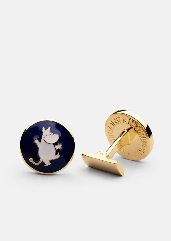 Moomin x Skultuna - Dancing Moomintroll Cufflinks - Blue