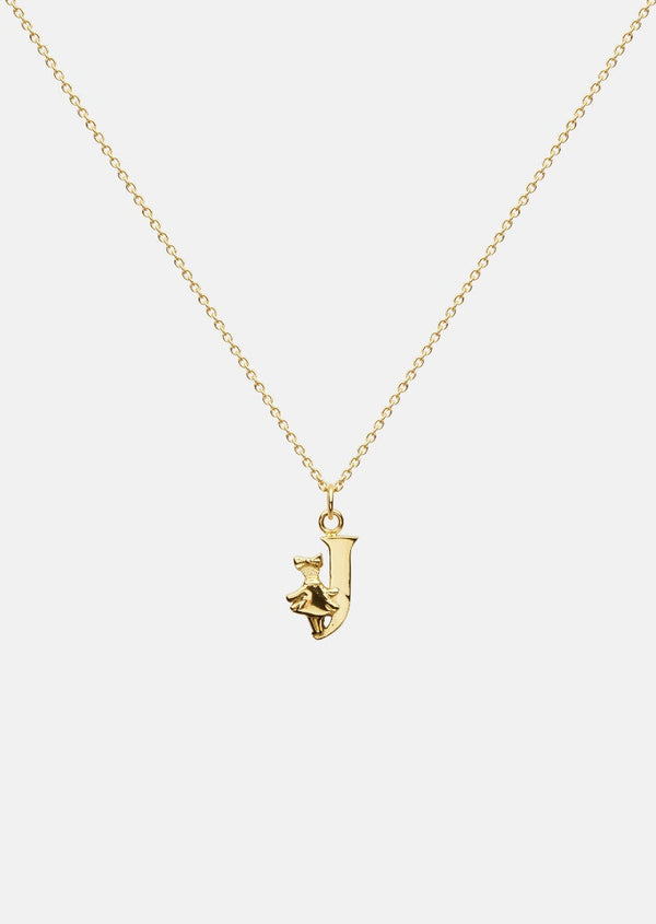 Moomin Alphabet - Gold Plated - J