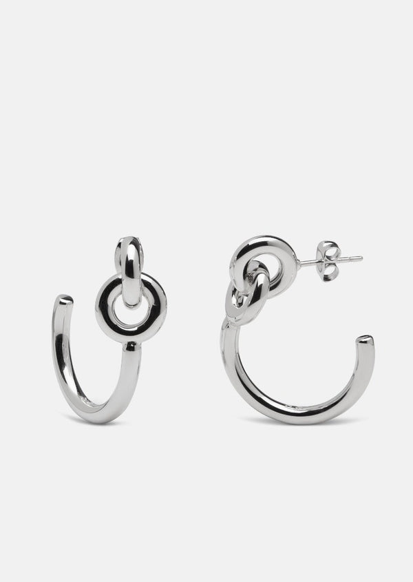 Lara Bohinc x Skultuna – Together Hoop Earrings no.1 - Silver Plated