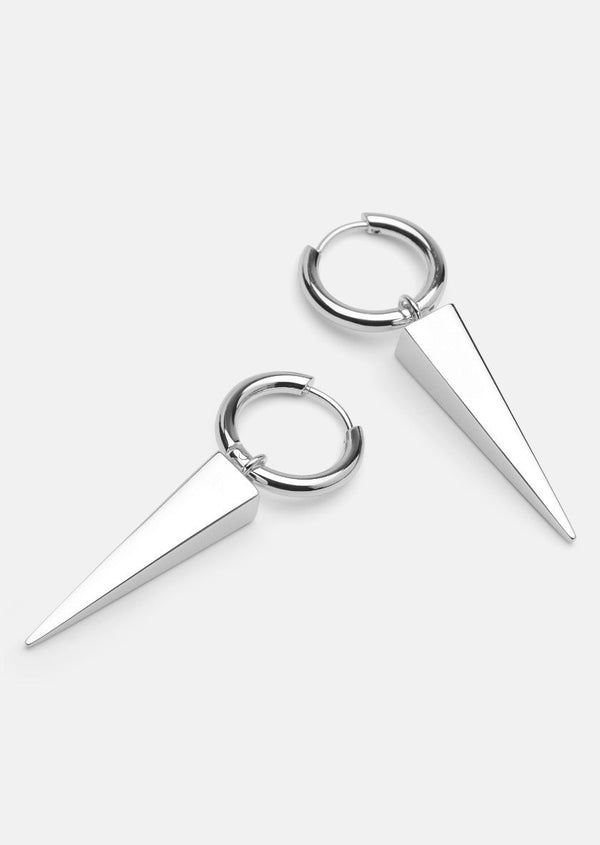 Spike Rivets Earrings – Silver Plated