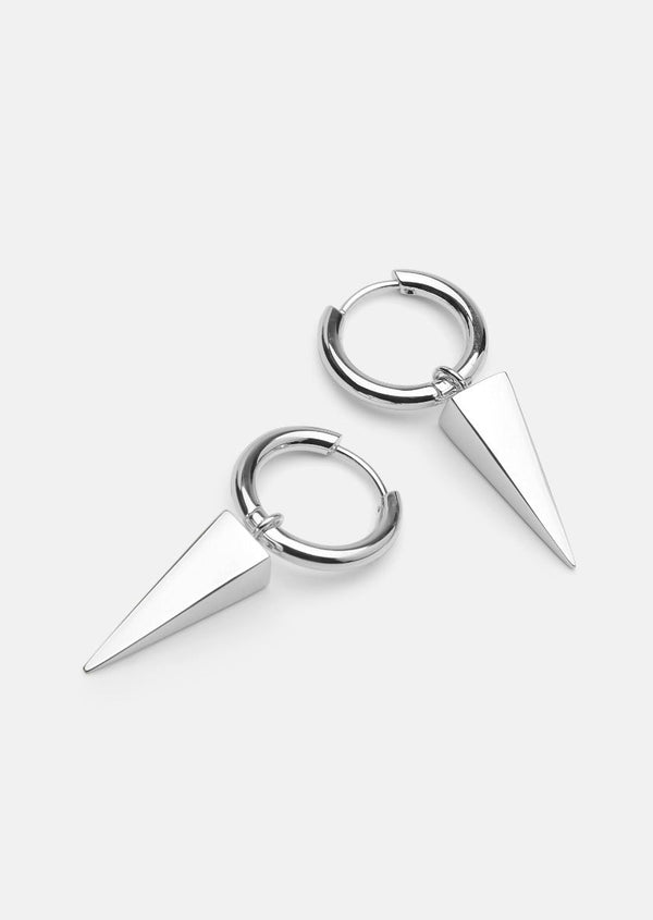 Spike Rivets Earrings Petit – Silver Plated