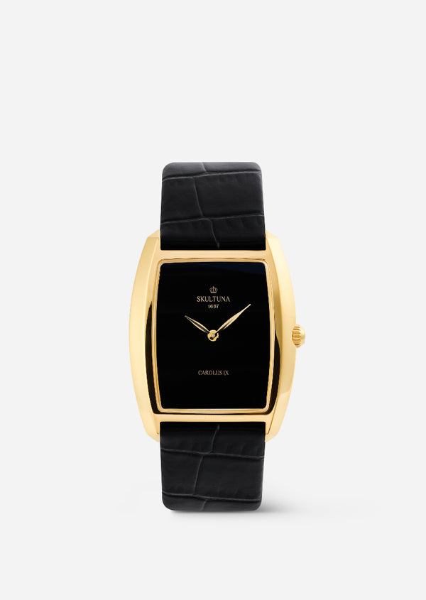 Carolus IX Black - Black Croc