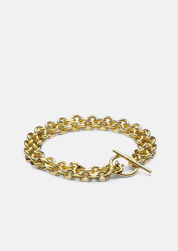 Unité Double Chain Bracelet – Gold Plated