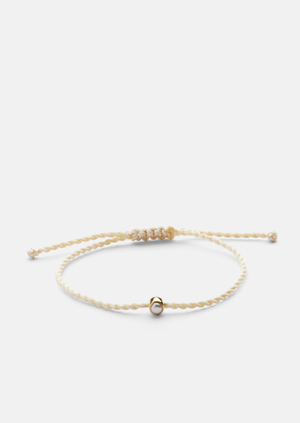Cord Bracelet Pearl - Off White