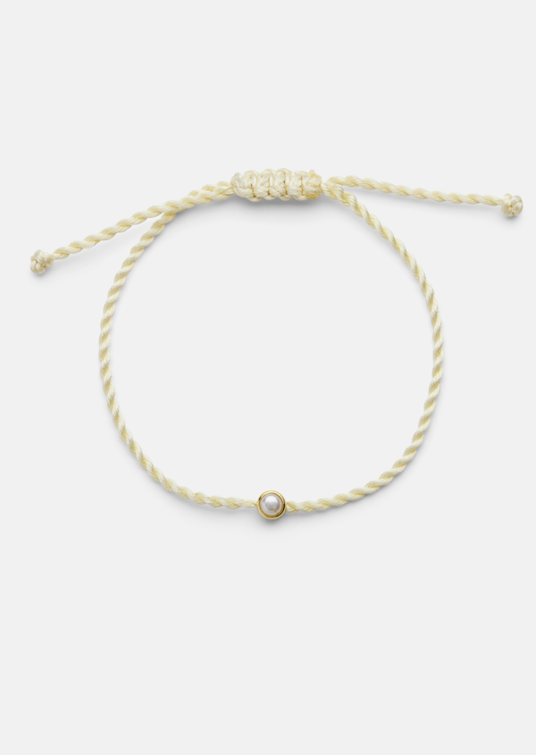 Cord Bracelet Pearl - Off White