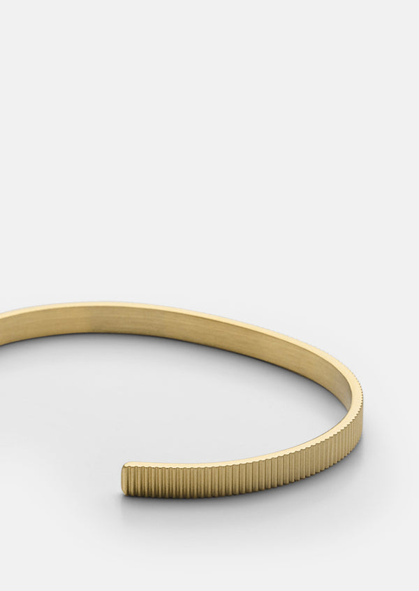 Ribbed Cuff Thin - Gold Plated