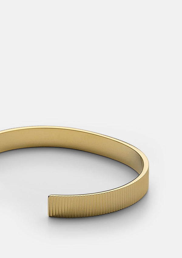 Ribbed Cuff - Gold Plated