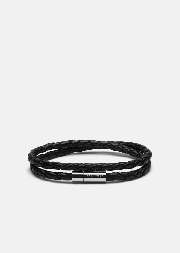Leather Bracelet Thin - Black