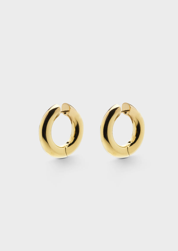 Bold Hoop Earrings - Gold Plated - Large