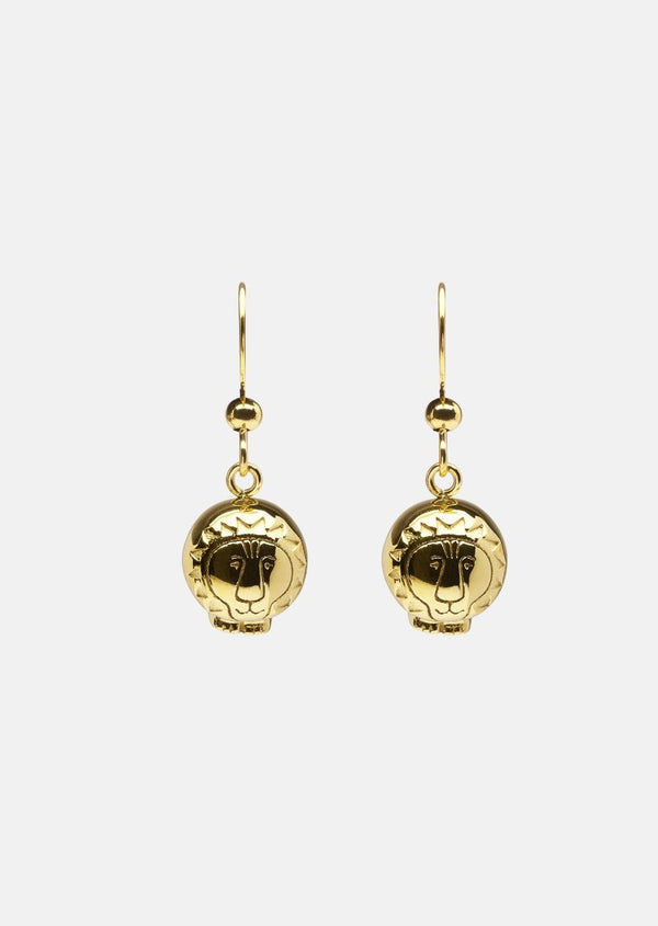 Lisa Larson x Skultuna – Lion Earrings - Gold Plated