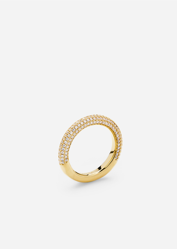 Simplicity Pavé Ring - Gold Plated