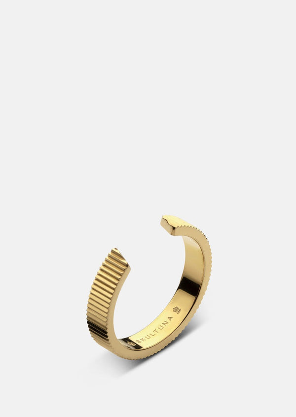 Ribbed Ring - Gold Plated