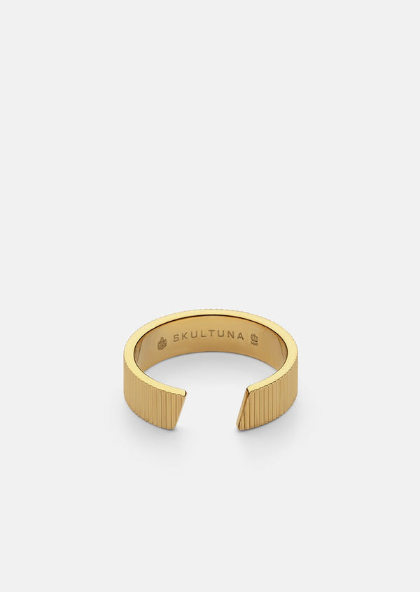 Ribbed Ring Thick - Gold Plated