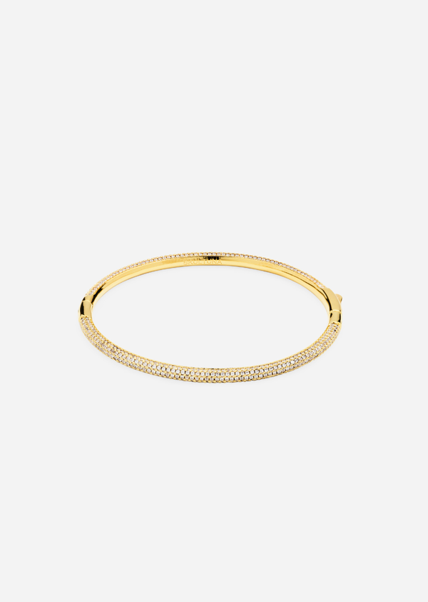Simplicity Pavé Bangle - Gold Plated