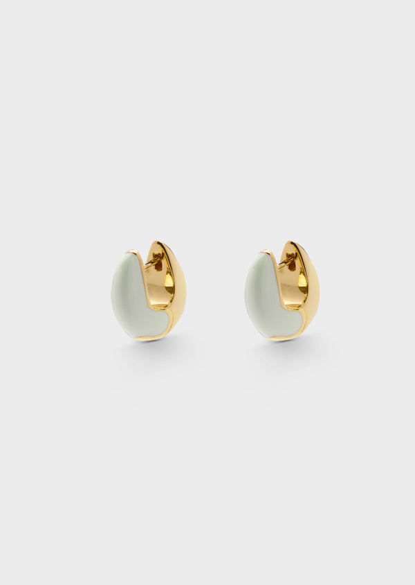 Jointure Enamel Hoop Earrings