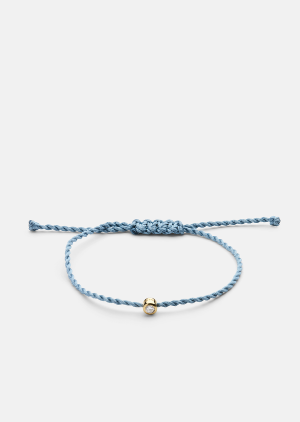 Cord Bracelet Diamond - Light Blue