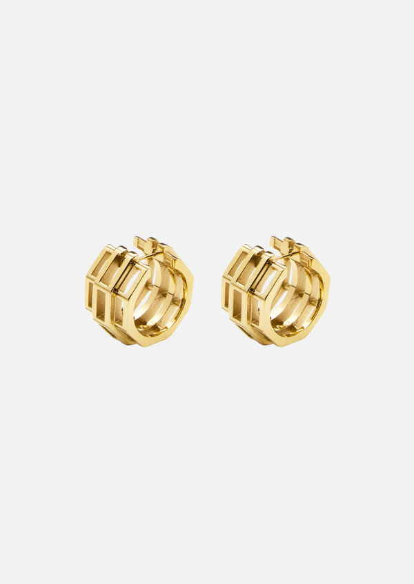 Relier Hoop Earrings - Gold Plated