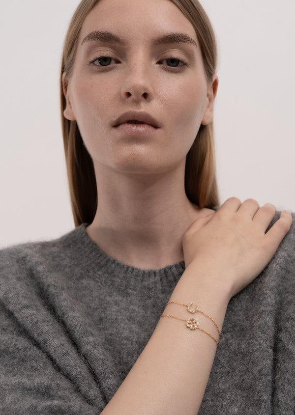 Pavé Series - Horse Shoe Bracelet - Gold Vermeil